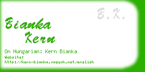 bianka kern business card
